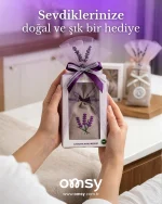 Omsy Lavanta Koku Kesesi Büzgülü - Lavanta Motifli Bej - Görsel 7