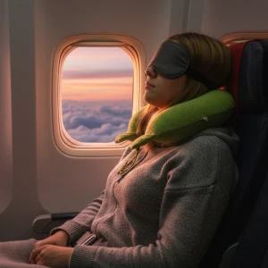 Omsy Lavantalı Seyahat Boyun Yastığı yeşil