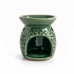 Ananas Desenli Seramik Buhurdanlık - Yeşil